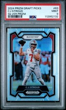 2024 PANINI PRIZM DRAFT PICKS SILVER PRIZM #63 CJ STROUD PSA 9