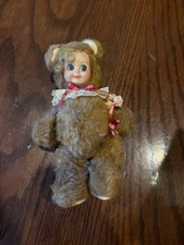 vintage zucker bear 2 face teddy doll