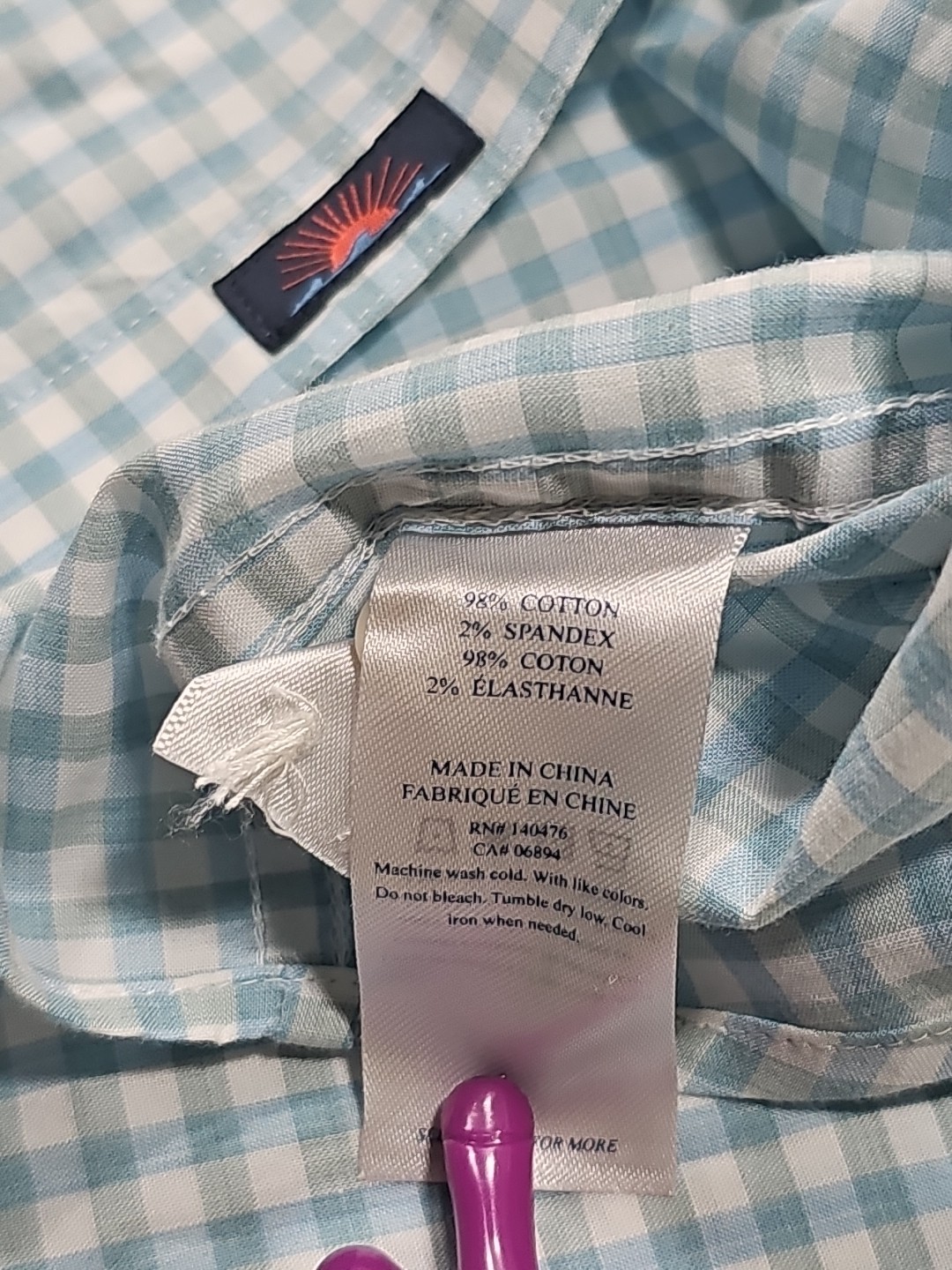 Faherty Gingham Long Sleeve Button Down Shirt Men… - image 10