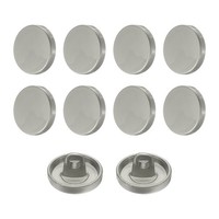 10 StüCk MetallknöPfe Zum NäHen,Rund,Flach,11,5Mm,Legierungsknopf,Grau