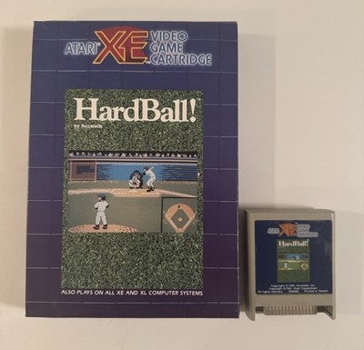Vintage Atari 800 XE XL Hardball Video Game 1985 Accolade RX8084