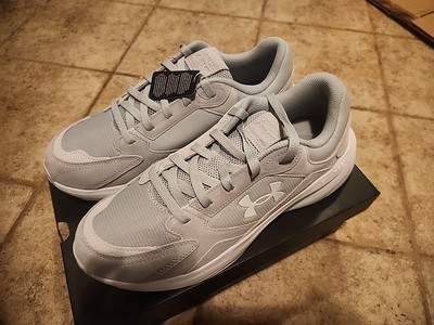 Under Armour Mens Charged Edge Suede Gray Athletic Running Shoes Men s Size 12