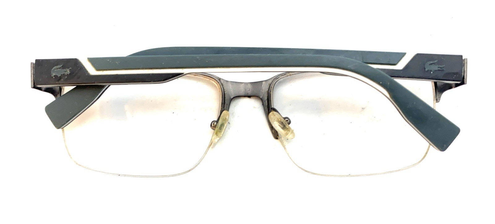 Lacoste L2305 038 Black Green Half Rim Eyeglasses Frames 57-19 145 Designer thumbnail 12