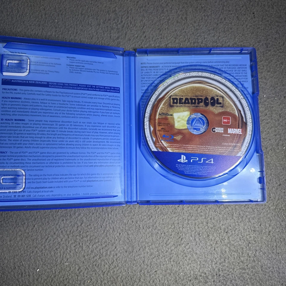 PS4 - DeadPool (Sony Playstation 4 Game) Dead Pool - Marvel By Bonus Bluray - Image 3 of 4