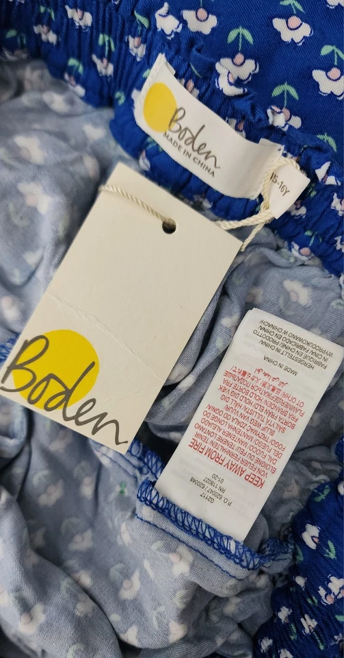 🌸 全新 Mini Boden Culottes 分体裙 短裤 编织 领带 尺寸 15-16y 全新带标签 — 第 4/4 张图片