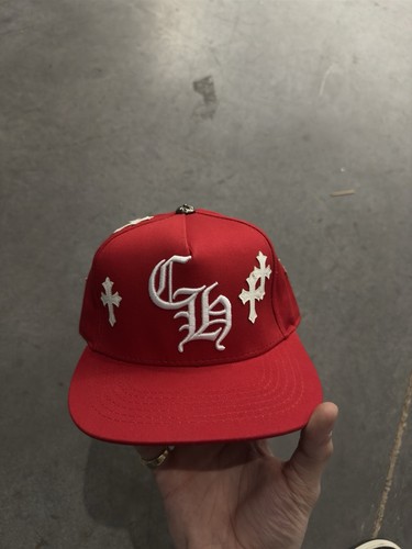 Chrome hearts snapback hat red