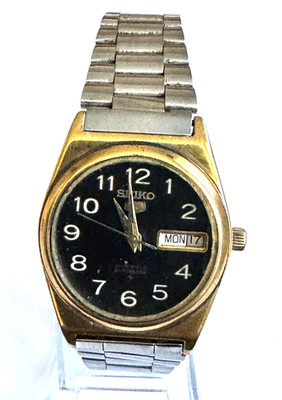 Vintage Seiko 5 Automatic Herrenuhr, Tag/Datum - gebraucht. N-09