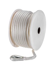Seachoice Boat Anchor Rope Double-Braid Nylon Anchor Line 3/8 in. x 100 ft. Whit