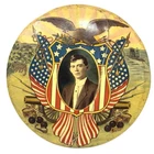 Antique Cruver MFG. CO. 9” Celluloid WW1 Military Memorial Photograph Button Tin