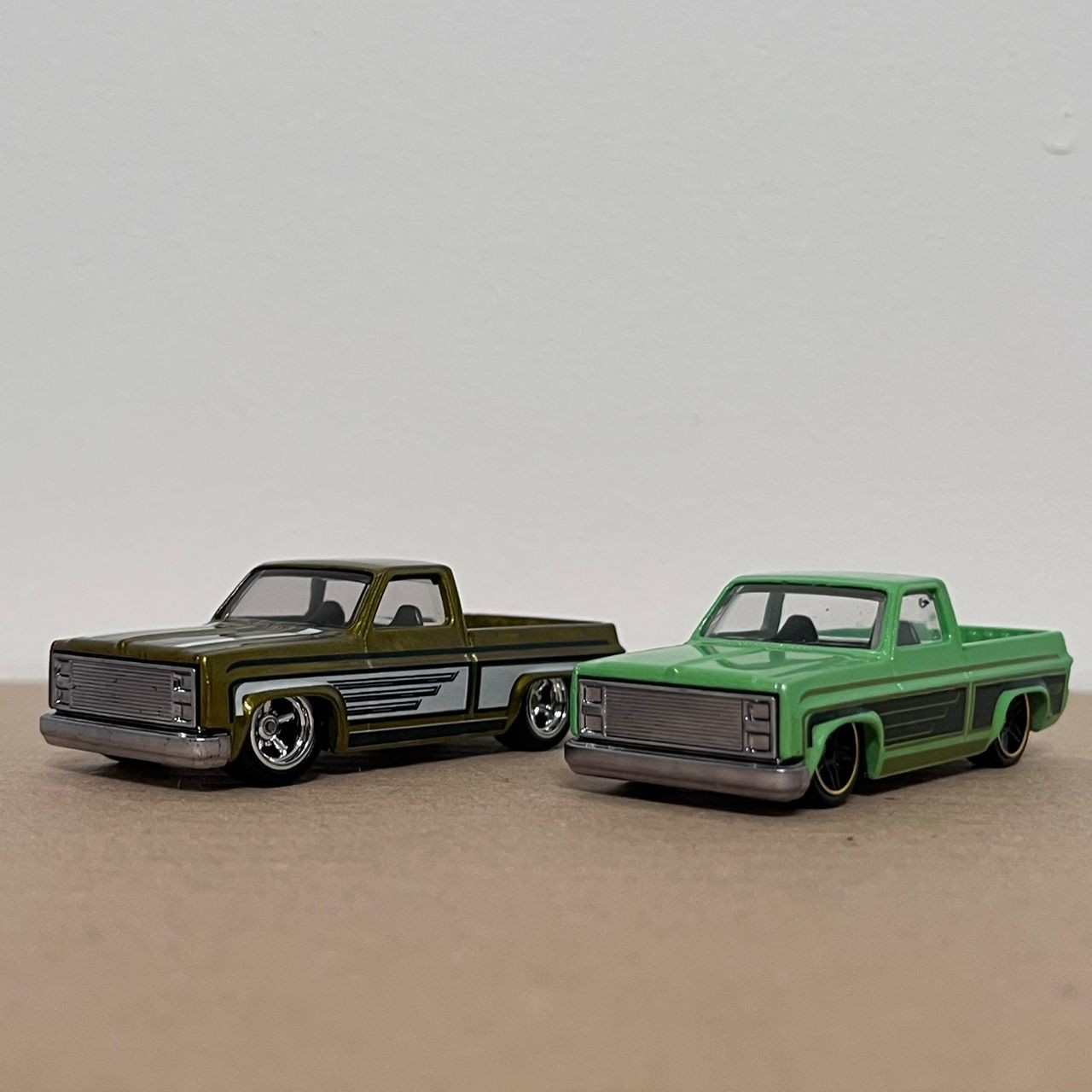 Lot of 2 CUSTOM Hot Wheels Kmart Replicas / STH Style 1983 Chevy Silverado Loose