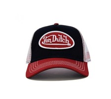 Von Dutch Classic Trucker Hat Canvas Red 677 Navy Red NWT