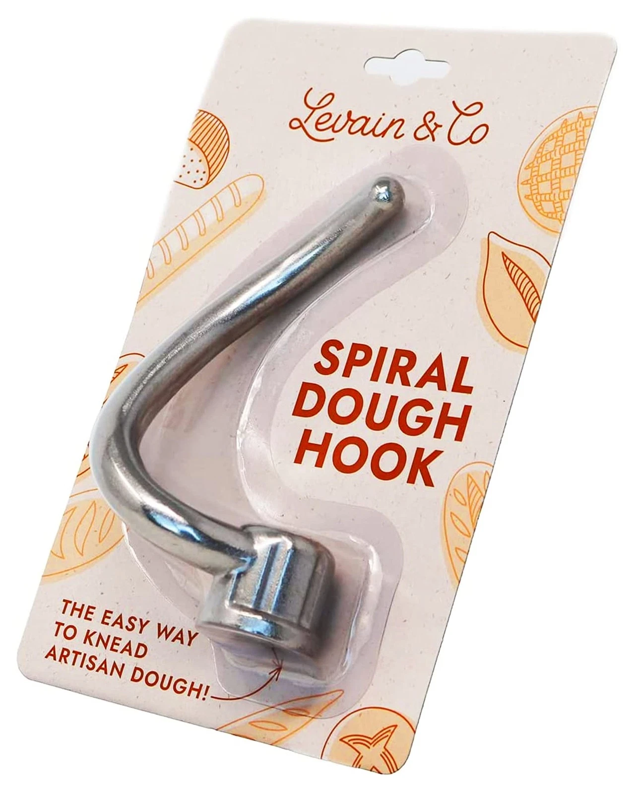 Stainless Steel Dough Hook,Spiral Dough Hook for KitchenAid Artisan/Classic/U...