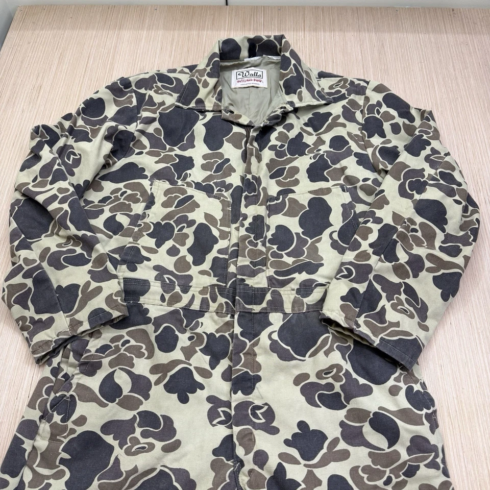 复古墙面暴雪-普鲁夫工作服男式 XL 绝缘鸭迷彩狩猎美国 80 年代 — 第 2/4 张图片