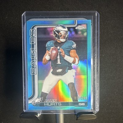 Topps 2024 Chrome Jalen Hurts Philadelphia Eagles #247 Blue Refractor /299