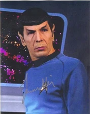 Leonard Nimoy Classic Star Trek TV Series Mr. Spock Autographed Picture #9