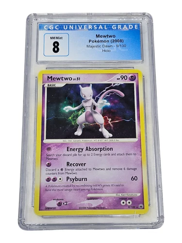 Mewtwo 9/100 Majestic Dawn Holo CGC 8 NM/Mint 5255