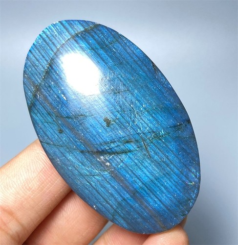 57g natürlicher blauer Labradorit Quarz Kristall Heilstein Reiki C80