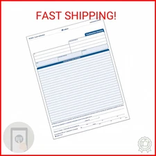 Adams Contractor Invoice Forms, 8.5 x 11.44 Inch, 3-Part, Carbonless, 100-Pack, 