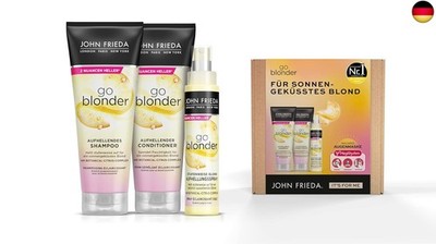 John Frieda Go Blonder Vorteils-Set für blondes Haar - Shampoo, Conditioner, 