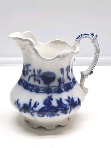 C1900 Johnson Brothers Holland Flow Blue Pitcher