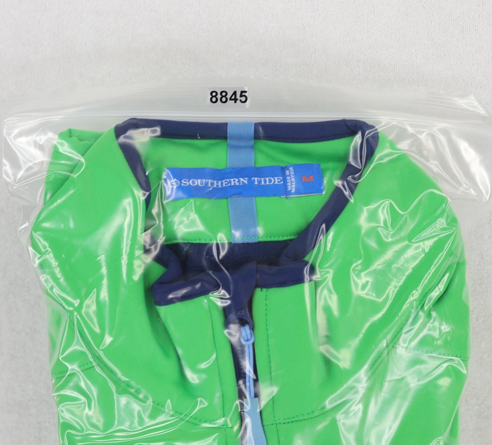 Southern Tide Full Zip Performance Vest Men Medium Neon Green Golf Tide to Trail - product detail image 11