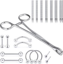Vsnnsns 9 Style 316L Surgical Steel Body 4, Piercing Clamp Forceps