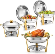WILPREP Chafing Dish for Buffet, 9 qt Chafer and Buffet Warmer Set with Full