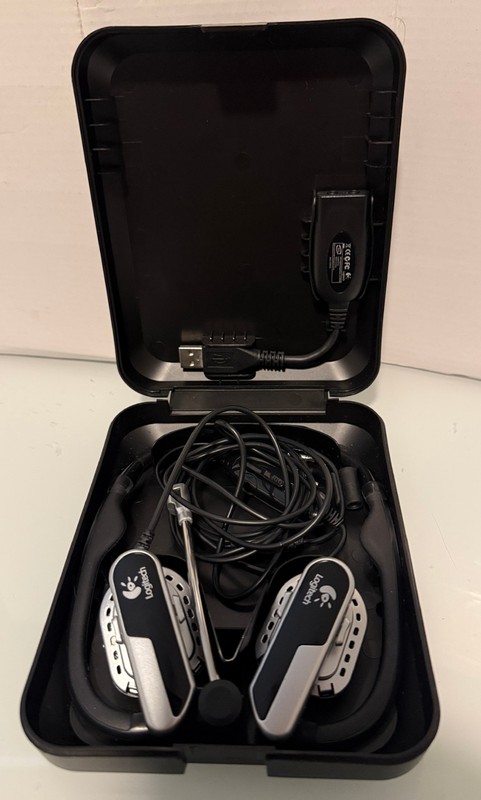Logitech Premium Notebook Headphone/Headset w/USB or Line connections - Tested.