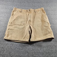 Carhartt Shorts Mens 40 Brown Canvas Carpenter Cargo Workwear Utility B25