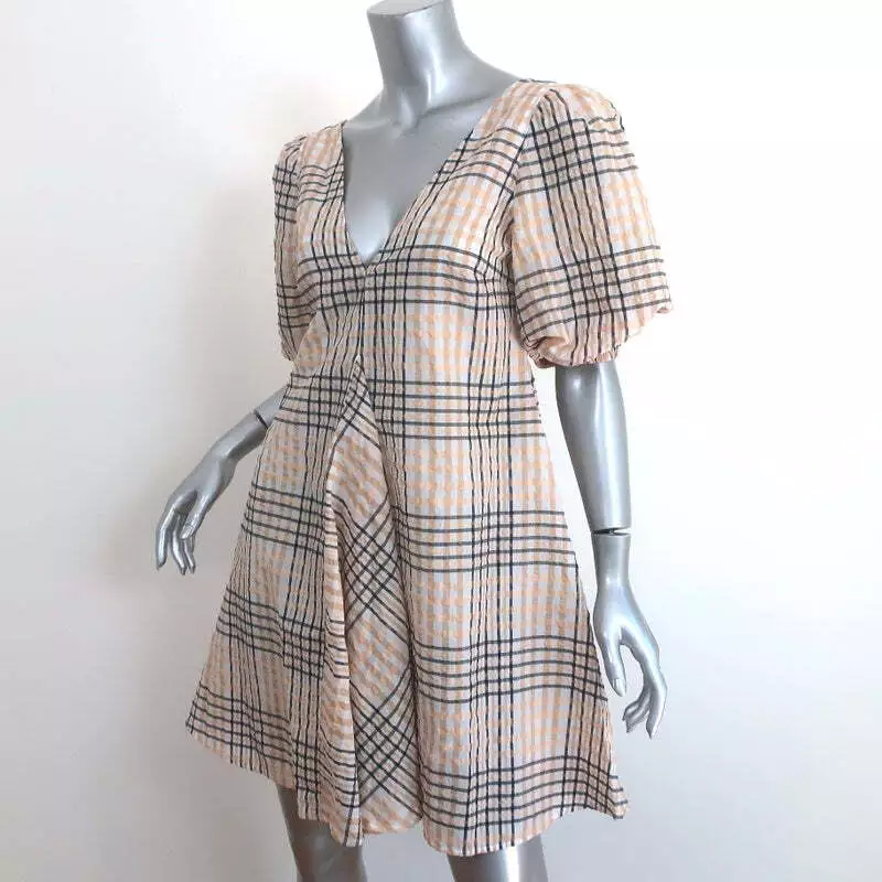 Ganni beige dress cheap