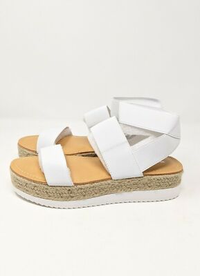 MADDEN GIRL White Cybell Breee Sandals Size NIB Platform