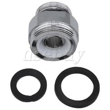 2Pcs Faucet Garden Hose Adapter Kit Sink Swivel Attachments 18 to 22mm Silver