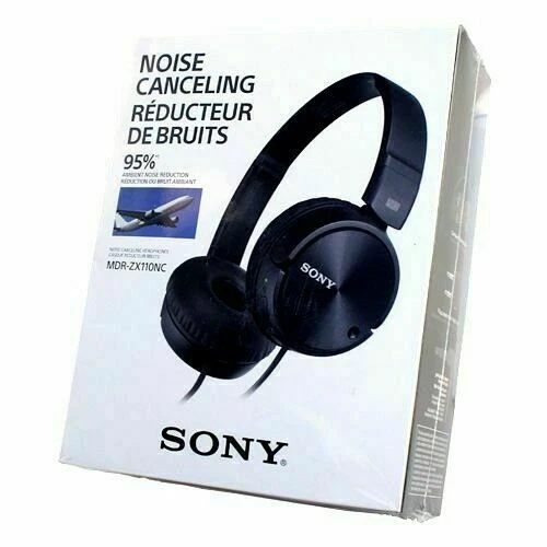 Sony MDR ZX110NC Overhead Noise Cancelling Headphones Black