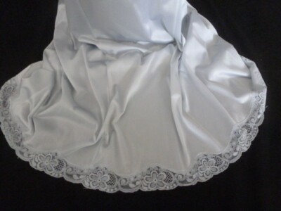 vintage fond de robe /combinaison rose, polyester T52 TBE fabrication