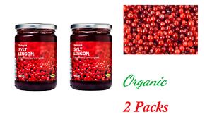 Lot of 2 IKEA  ORGANIC Fruit Jam  SYLT Lingon Lingonberry 