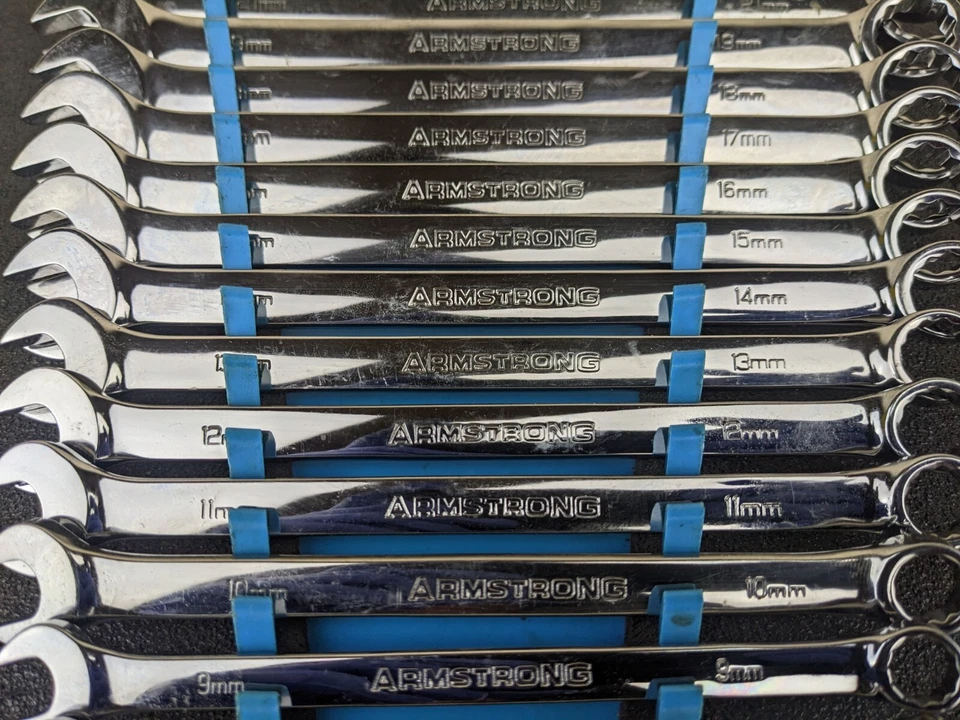 #ax912 Armstrong EE. UU. 15 piezas Juego de llaves combinadas métricas 7-19 mm 21-22 mm GMTK Foto 3 de 4