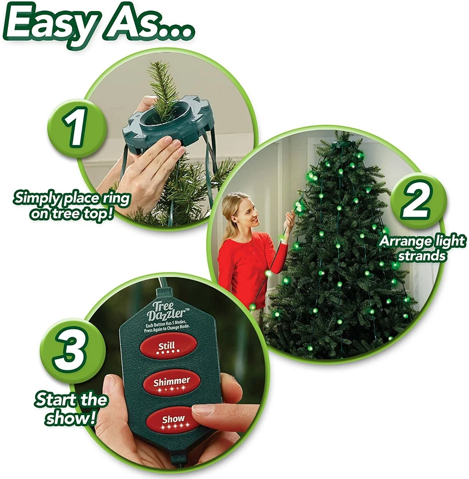 Star Shower Tree Dazzler LED Christmas Holiday Lights As Seen On TV/Shark Tank - Image 2 of 4