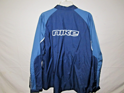 Vintage XL Nike 90's Nylon Mens Jacket Windbreaker Blue RN 56323