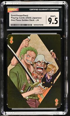 CGC 9.5 Zoro/Usopp/Sanji J OF DIAMONDS Playing cards 2024 One