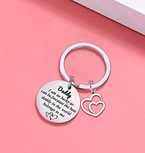 Dad Keychain Dad Gifts from Son Daughter Father's Day Gifts for Daddy Papa - Picture 3 of 4