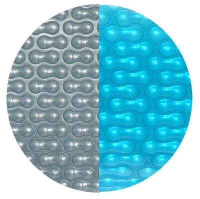 Solarplane Rund 400cm Darkblue-Silver 400µm Geobubble Isolation Solarfolie Pool