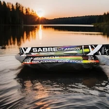 CARBON EXPRESS SABRE LIGHTED BOWFISHING ARROWS 3 Pk & 25 REPLACEMENT GLOW STICKS
