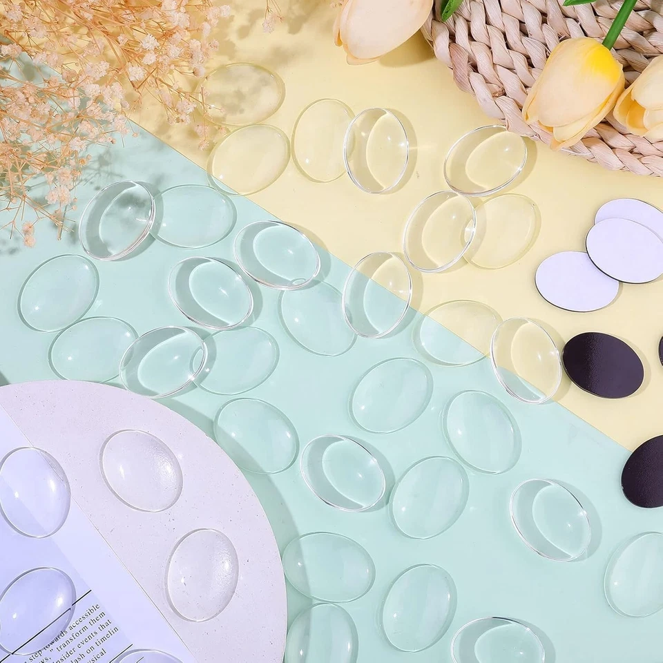 72 Piezas Imanes Artesanales Vidrio Cerámica Ferrita Imán con Respaldo Adhesivo  Foto 3 de 4