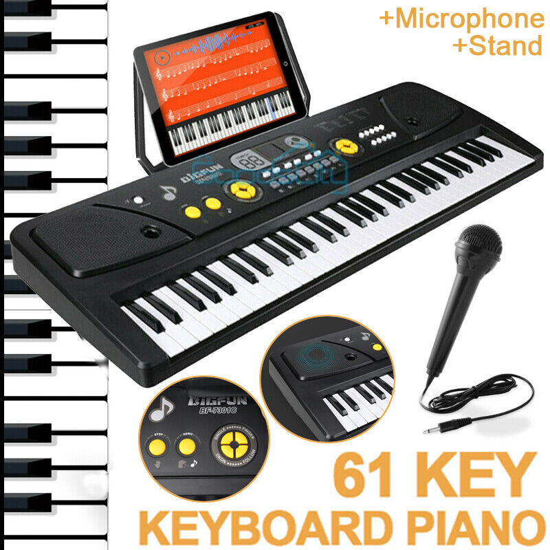 61 Key Electronic Keyboard Piano with Music Stand Microphone For Kids/Adult Gift