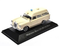 Metall Modellauto 1:43 Krankenwagen Ambulanz Mercedes Benz 230 Binz Ambulance