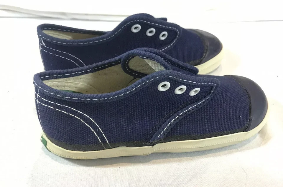 Zapatos deportivos de lona azul Converse vintage nuevos 1972 PF FLYERS niños 7,5 con caja Foto 3 de 4