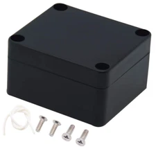 Zulkit Waterproof ABS Project Box Enclosure, Black 2.48x2.28x1.38in