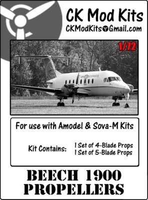 Beech 1900 4-Blade and 5-Blade Propellers for Amodel and Sova-M kits