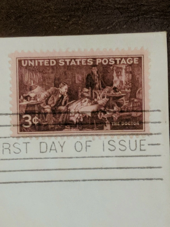 FLUEGEL COVER 1947 1ST DAY ISSUE DOCTORS 100 YEARS PROGRESS SURGERY VIRUS CACHET - Image 4 of 4