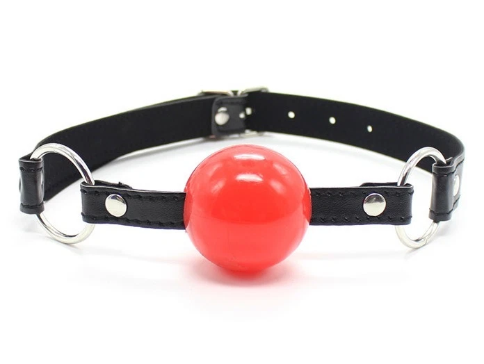 Red Soft Cherry Rubber Ball Gag, Dungeon Restraint Fetish Party Head Hood Mask